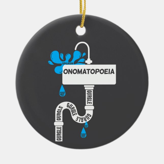 Décoration En Céramique Onomatopoeia écriture ou poésie créative (Devant)