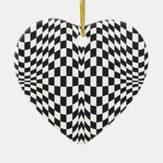 Décoration En Céramique Op Art Checks