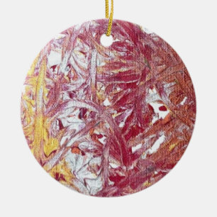 Décoration En Céramique Or, Argent, Rouge, Or Rose, Marbre Artwork