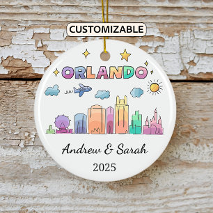 Décoration En Céramique Ordinateur Orlando Skyline personnalisé, Floride