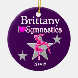 DÉCORATION EN CÉRAMIQUE ORNAMENT DE GYMNAST PERSONNALISÉ