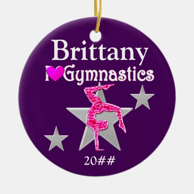 DÉCORATION EN CÉRAMIQUE ORNAMENT DE GYMNAST PERSONNALISÉ (Devant)