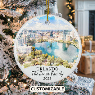 Décoration En Céramique Ornament Orlando personnalisé, Floride Cadeau