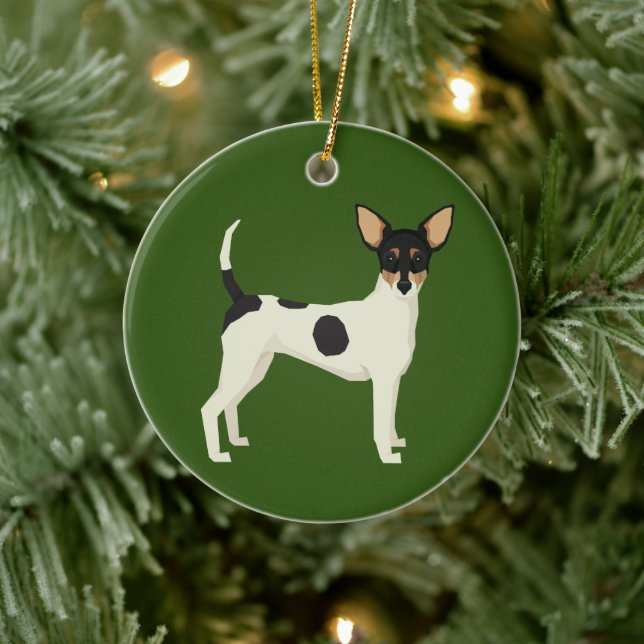 Décoration En Céramique Ornament Toy Fox Terrier (Arbre)