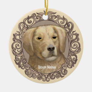 Décoration En Céramique Ornate Golden Retriever