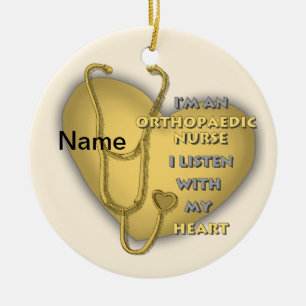 Décoration En Céramique Orthopedic nurse Yellow Heart