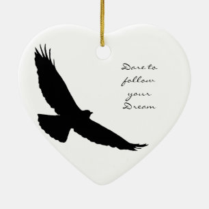 Décoration En Céramique Osez suivre votre Dream Hawk Silhouette