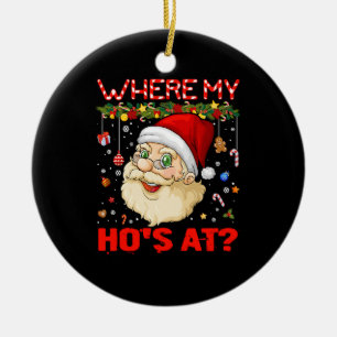 Décoration En Céramique Où Mes Hôtes À Noël Père Noël Humour Adulte Amusan
