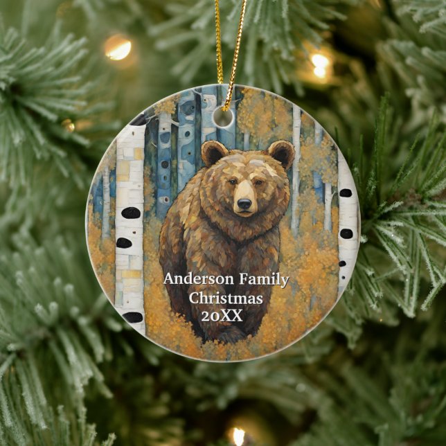 Décoration En Céramique Ours de l'Alaska (Arbre)