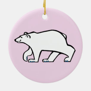 Décoration En Céramique OURS POLAIRES - Faune - Rose arctique