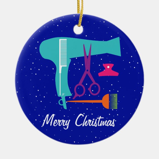 Décoration En Céramique Outils de coiffures (Devant)