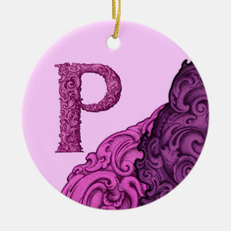 Décoration En Céramique P - L'Alphabet Falck (Rose)