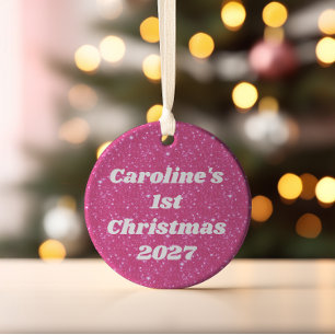 Décoration En Céramique Paillettes Rose Chaude Rétro Étincelle y2k Personn