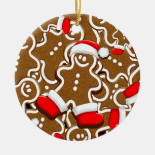 Décoration En Céramique Pain d'épices homme Noël Père Noël