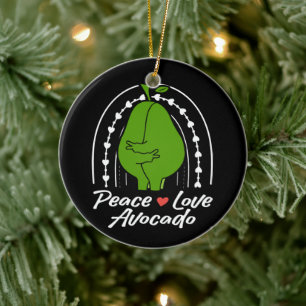 Décoration En Céramique Paix Amour Avocat Drôle Rétro Amoureux d'Avocat