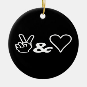 Décoration En Céramique Paix et amour
