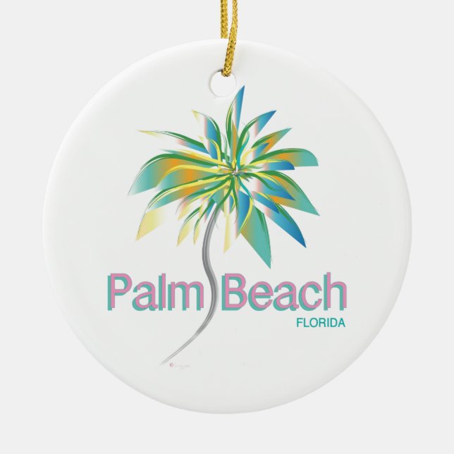 Décoration En Céramique Palm Beach, Floride (Devant)