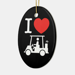 Décoration En Céramique Panier de golf I Heart (Love)