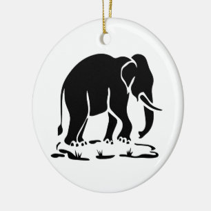 Décoration En Céramique Panneau de trekking des éléphants asiatiques devan