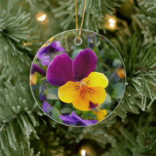 Décoration En Céramique Pansies lumineuses