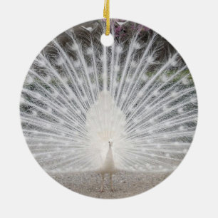 Décoration En Céramique paon blanc