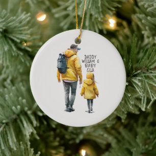 Décoration En Céramique Papa et filles personnalisées (13)