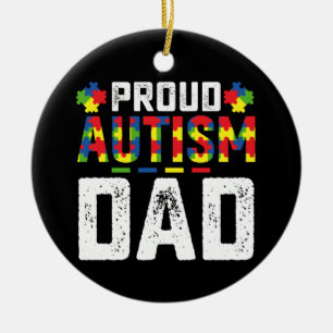 Décoration En Céramique Papa fier de l'autisme Sensibilisation Famille aut