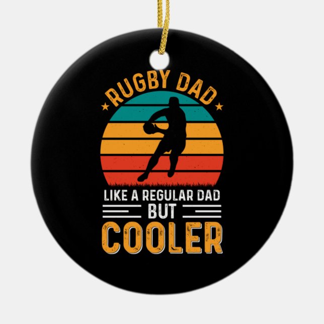 Décoration En Céramique Papa Rugby (Devant)