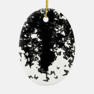 Décoration En Céramique papillon noir