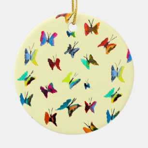 Décoration En Céramique Papillons couleur aquarelle