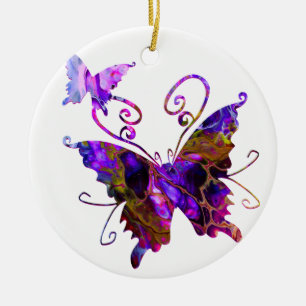 Décoration En Céramique Papillons Imaginaires