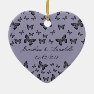 Décoration En Céramique Papillons Violets Sauvegarder La Date