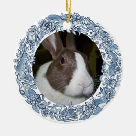 Décoration En Céramique Pâques Animaux de compagnie bleu, chat de chien de