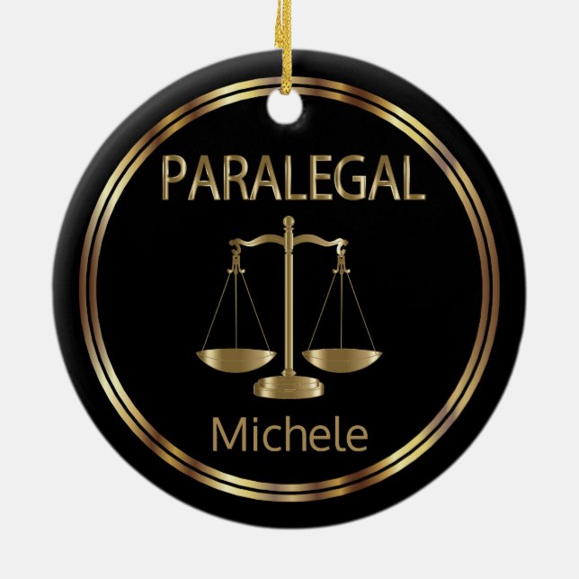 Décoration En Céramique ⚖ paralégal - Noir et Or (Dos)