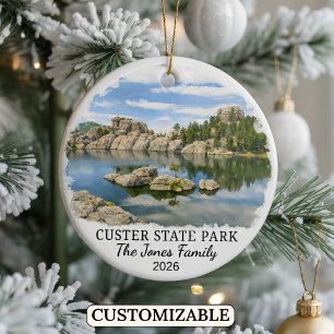 Décoration En Céramique Parc d'État de Custer personnalisé sur mesure Dako
