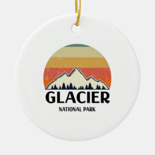 Décoration En Céramique Parc national du Glacier vintage
