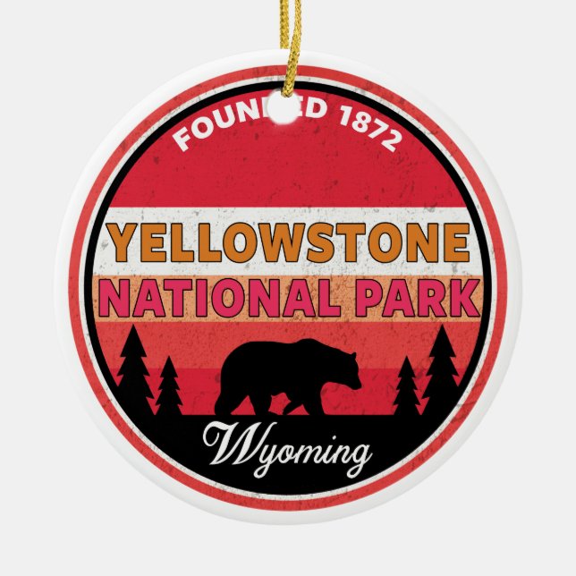 Décoration En Céramique Parc national Wyoming de Yellowstone (Devant)