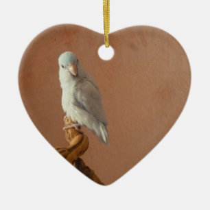 Décoration En Céramique Parrotlet blanc