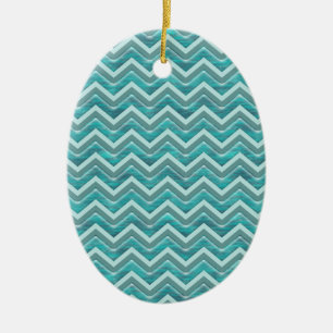 Décoration En Céramique Parties scintillant d'eau Chevron Motif