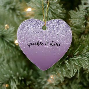 Décoration En Céramique Parties scintillant Ombre violet