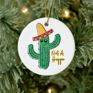 Décoration En Céramique Pas Un Gros Cactus Mexicain Sombrero