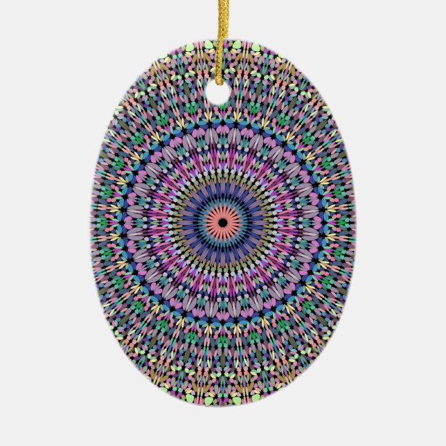 Décoration En Céramique Pastel Gravel Garden Mandala (Devant)