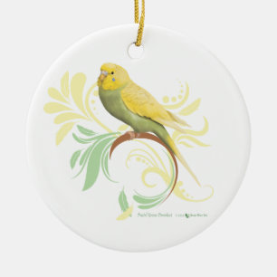 Décoration En Céramique Pastel Green Parakeet