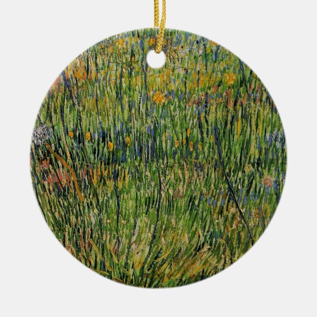 Décoration En Céramique Pasture en fleurs par Vincent van Gogh (Devant)