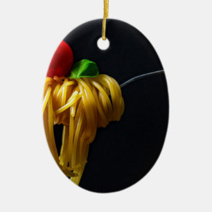 Décoration En Céramique Pâtes de spaghetti italien, nouilles de tomate