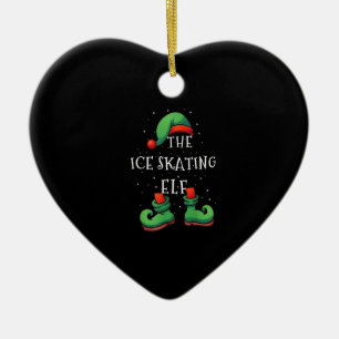Décoration En Céramique Patinage sur glace Elf amusant Correspondance fami