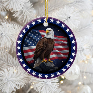 Décoration En Céramique Patriotisme Américain Classique 