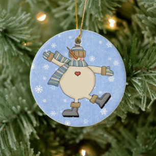 Décoration En Céramique Pays de danse Snowman