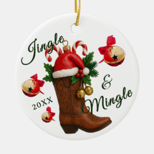 Décoration En Céramique Pays Western Jingle & Mingle Ornament