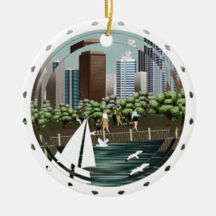 Décoration En Céramique Paysage urbain